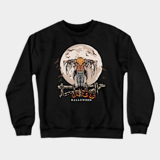 Creepy Scarecrow Halloween Crewneck Sweatshirt